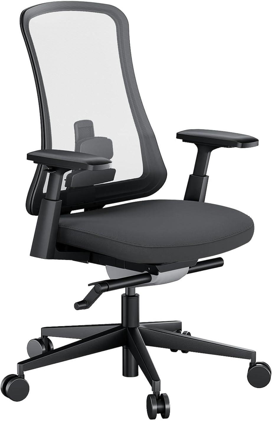 ProtoArc Flexer Pro Ergonomische Bureaustoel - Mesh Bureaustoel met Lendensteun, Schuifzitting en 4D Armleuningen, Ademend Mesh van Wintex, Kantelvergrendeling, Metalen Onderstel voor Thuis
