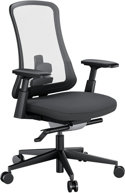ProtoArc Flexer Pro Ergonomische Bureaustoel - Mesh Bureaustoel met Lendensteun, Schuifzitting en 4D Armleuningen, Ademend Mesh van Wintex, Kantelvergrendeling, Metalen Onderstel voor Thuis