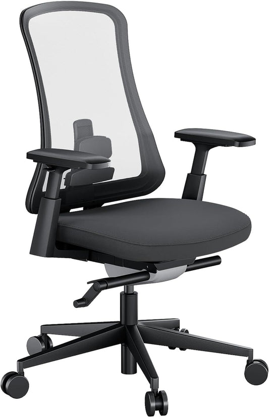 ProtoArc Flexer Pro Ergonomische Bureaustoel - Mesh Bureaustoel met Lendensteun, Schuifzitting en 4D Armleuningen, Ademend Mesh van Wintex, Kantelvergrendeling, Metalen Onderstel voor Thuis