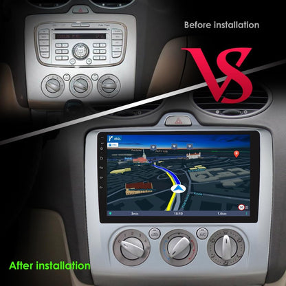 Ossuret autoradio voor Ford Focus Exi MT 2 3 Mk2 / Mk3 (2004-2011), 9 inch QLED touchscreen 4+32GB Android 12 GPS navigatie met Carplay weather Bluetooth USB WC WiFi DSP USB