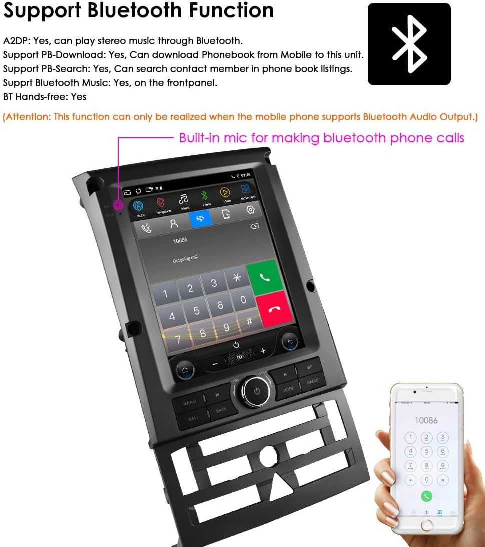 Ossuret Autoradio voor Peugeot 407 (2004-2011), 9,7 Inch Android 14 Touchscreen 2+64GB GPS Navigatie met Carplay Android Auto DSP Stuurwielbediening Bluetooth Ondersteunt OBD2 DAB+ TPMS DVR