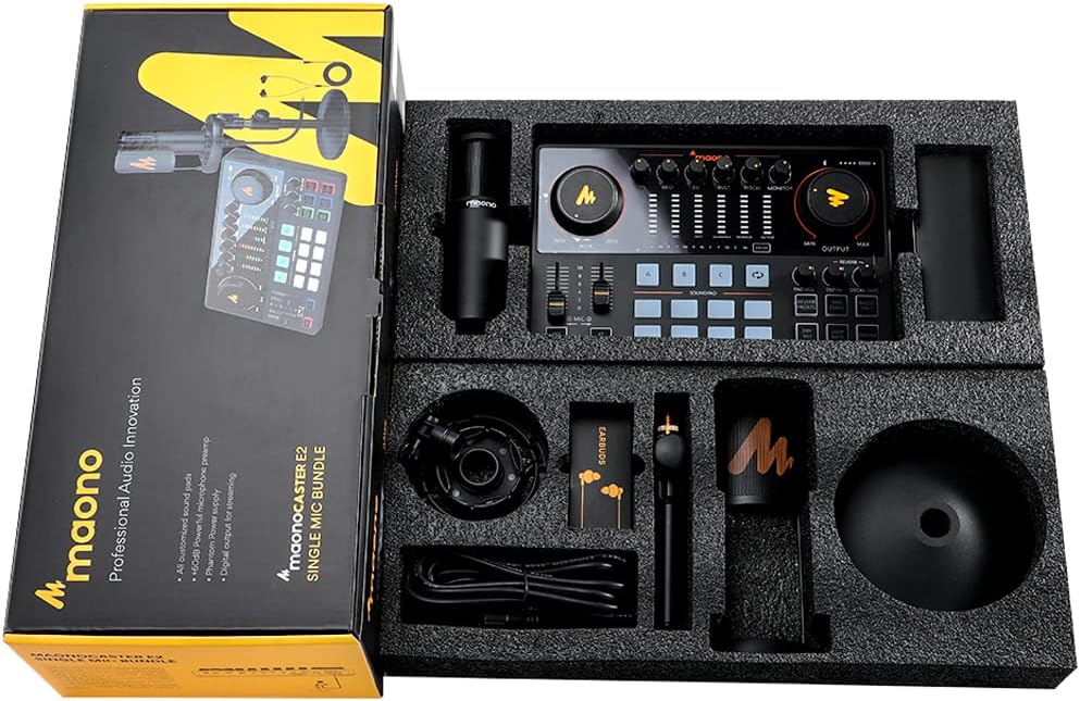 Audio-Interface – Geluidskaart – Mixer – Opname-Interface – Streaming-Interface – XLR-Ingangen Met Fantoomvoeding – Inclusief Condensatormicrofoon