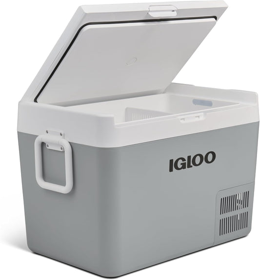 IGLOO ICF 60 glacière à 59 liter, 12/24 V en 230 V, mini-Refrigérateur -18 °C tot 20 °C voor voertuigen, vrachtwagens, Bateau, campingwagens en voorbereiding.