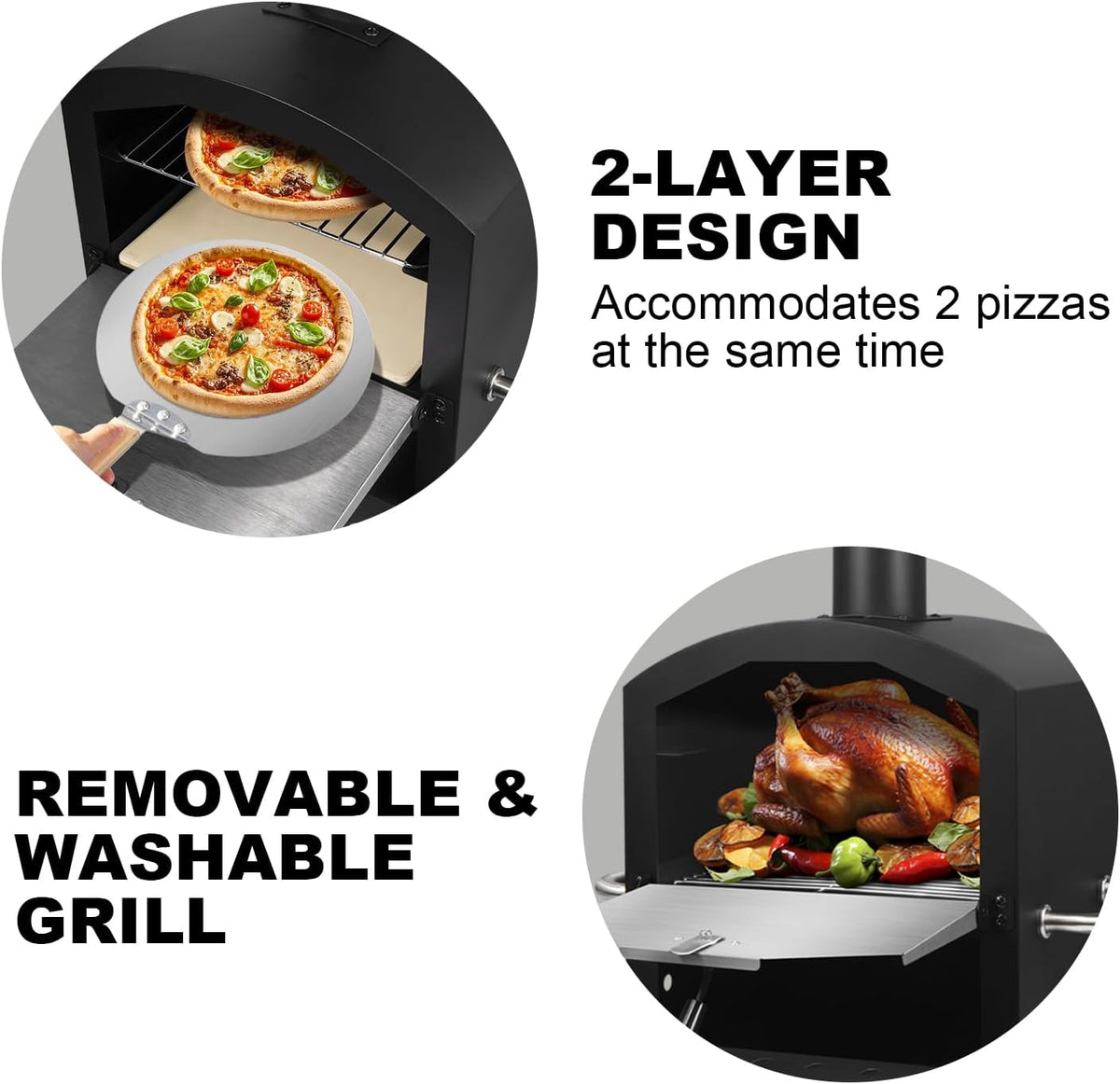 Pizzaoven – Houtoven – Outdoor Oven – Grilloven – Rookoven – Knapperige Pizza – Weerbestendig Gecoat Staal