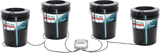 Hydrocultuur Emmersysteem – Deep Water Culture Systeem – DWC Systeem – Kweekemmer – Wortelspa – 5 Gallon – 10 Inch Kweekmand – Zwart