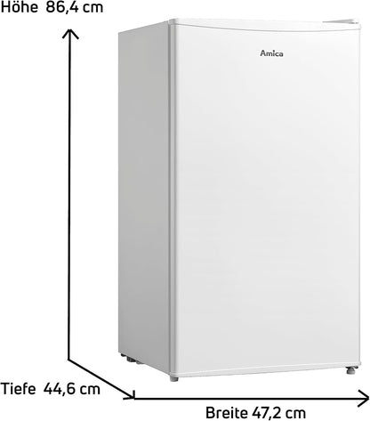 Amica VKS 351 151 W Full Chamber Fridge (without freezer compartment), white, 86.4 cm x (H) 47.2 x W x 44.8 cm (D), LED lighting, vegetable drawer - QUORE