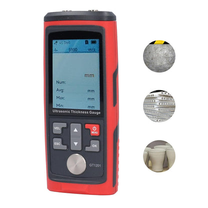 Industriële Diktemeter, Ultrasone Diktemeter 1-300 Mm, met Gegevensopslag 1500, Snelle Microprocessor, voor Metaal, Kunststof, Glas, Keramiek, Staal, Compact