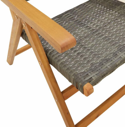 Tidyard Garden Chair Adjustable 6 Pieces Rattan Chairs Garden Furniture Chair Garden Chair Dining Chairs Rattan Chair Set Patio Chair Balcony Chair Garden Chairs Camping Chair Grey Poly Rattan Solid - QUORE