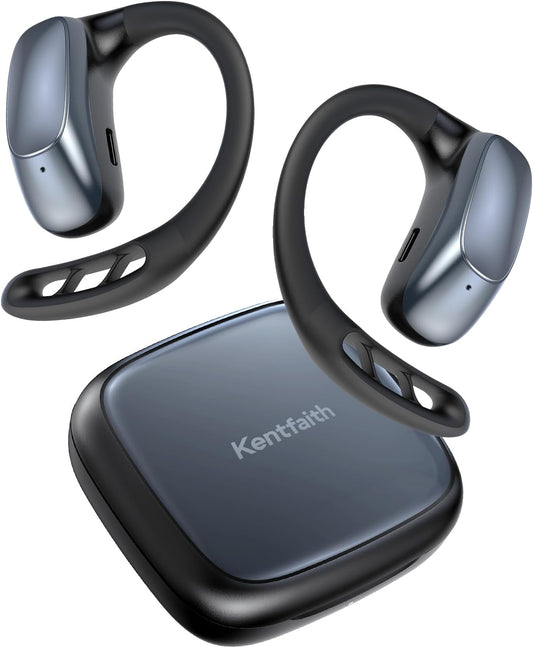 Kentfaith AI Translator Earbuds Real Time 4-in-1 Vertaal oordopjes, 132 talen met AI assistent, Bluetooth 5.4 voor reizen, zaken, leren