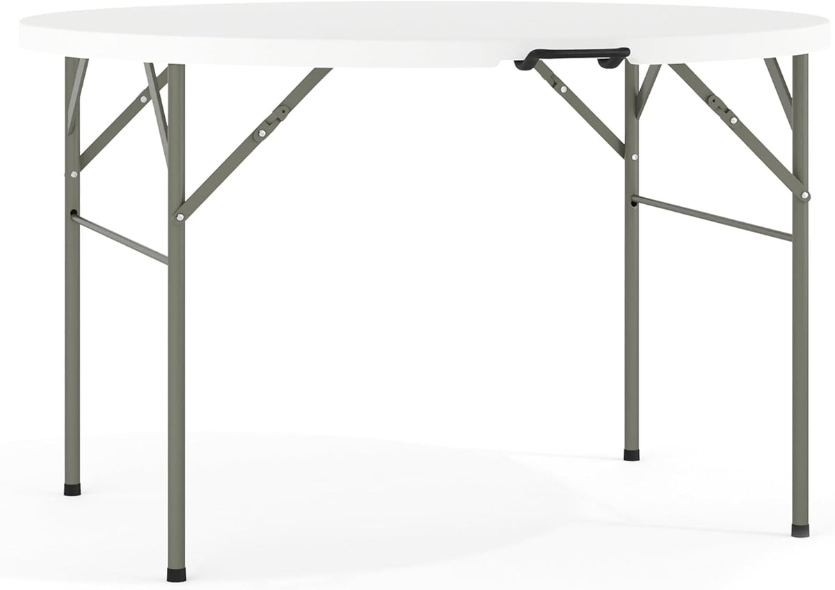 Flash Furniture 121,72 cm ronde dubbele opvouwbare graniet witte klaptafel van kunststof