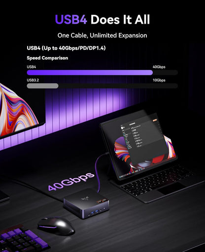 NiPoGi AM21 Mini PC W-11 Pro, AΜD Ryzen 7 8745HS (8C/16T, tot 4,9 GHz), 16 GB DDR5 5600MHz 512 GB M.2 NVME SSD Mini Desktop Computer, AΜD Radeon 780M, 4K Quad-Screen-Display, 2×HDMI, DP, WiFi 6