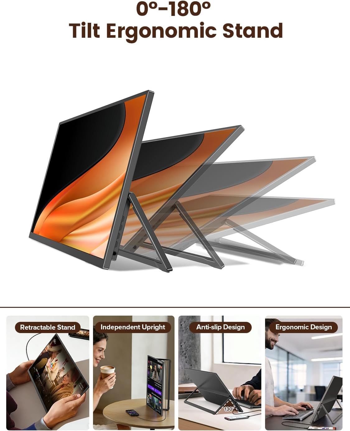 Newsoul Portable Monitor Touch Screen 15.6 Inch Portable Screen Mat - QUORE