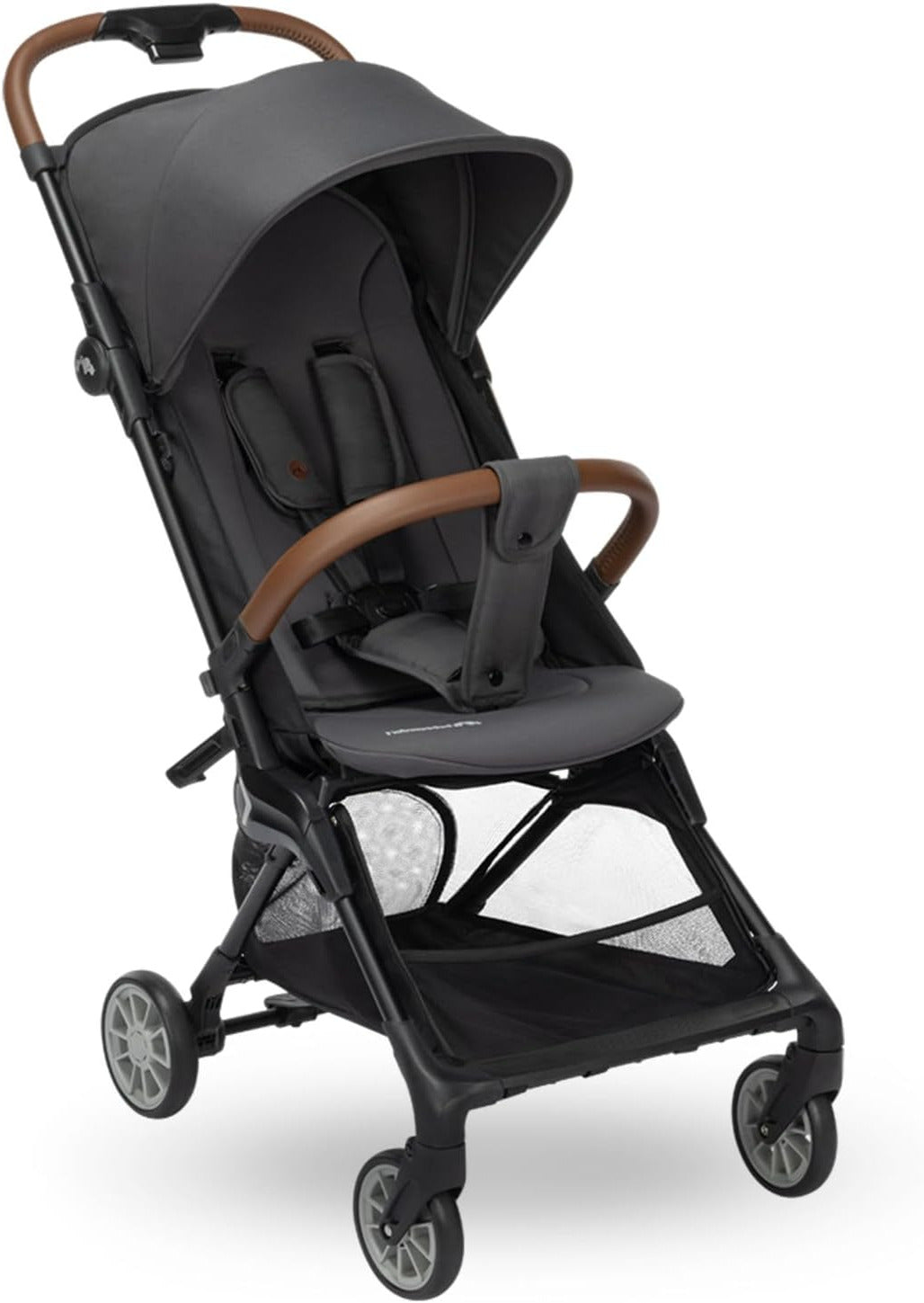 Bebeconfort Zephir Compact Baby Stroller 0-4 Years (Max 22 kg), Lightweight Travel Pram (5.6 kg), Airplane Cab, Flat Reclining and Tilting Storage Basket, Mineral Graphite - QUORE