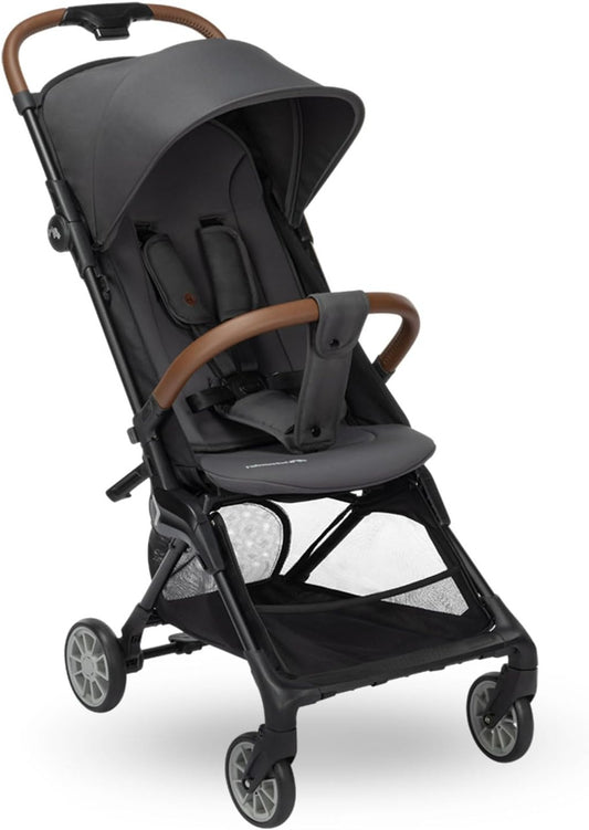 Bebeconfort Zephir Compact Baby Stroller 0-4 Years (Max 22 kg), Lightweight Travel Pram (5.6 kg), Airplane Cab, Flat Reclining and Tilting Storage Basket, Mineral Graphite - QUORE