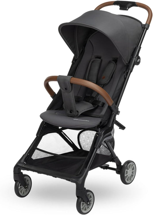 Bebeconfort Zephir, compacte babykinderwagen, 0-4 jaar (max. 22kg), lichtgewicht reiskinderwagen (5.6kg), geschikt voor in vliegtuigcabine, vlakke ligstand en kantelbaar, opbergmand, Mineral Graphite