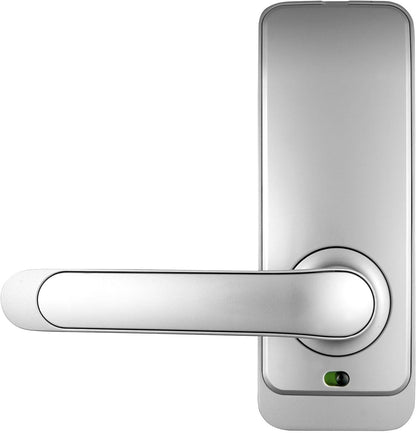 EURA ELH-01H4 Smart deurslot met handgreep, codeslot, 13,56 MHz nabijheidslezer, biometrische lezer, app TTLock/TTHotel, IP65, universele grendel, wit