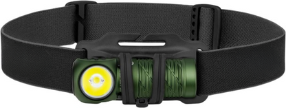 Koplamp - Hoofdlamp - Oplaadbare Zaklamp - Multifunctionele - met Rood Licht - 2 Mini Koud Wit LED - 1100Lm - 50m Lichtbereik - voor Kamperen - Hardlopen - Wandelen - Speleologie - Noodgevallen - 650mAh - IPX8 - Groen