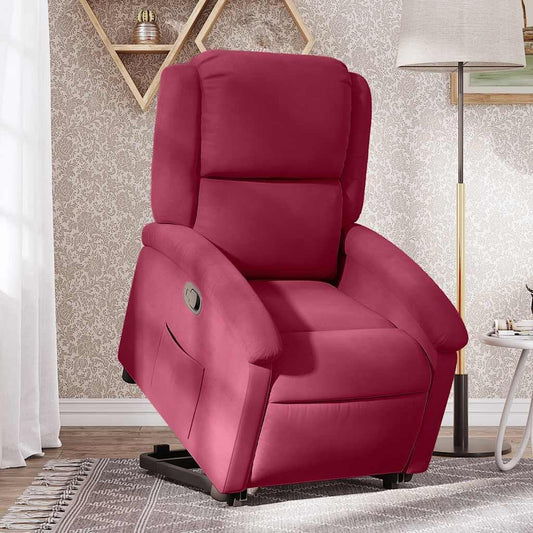 Relaxstoel Met Opstahulp – Tv-Stoel – Ligstoel – Elektrische Relaxfauteuil – Enkelvoudige Ligstoel – Fluwelen Bekleding – Elektrische Opstahulp Met Kantelfunctie