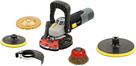 Fartools PMF1300 1400 W 5-in-1 multi-materiaal oppervlaktemachine: schuren (hout/gips), strippen, polijsten, slijpen en betonvlakken - variabele snelheid
