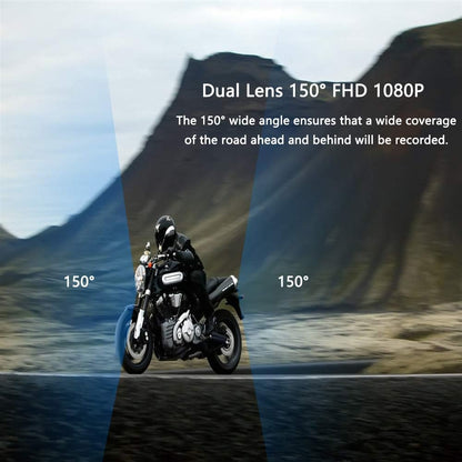Motocam P6F Wifi 2CH Dual motor dashcam
