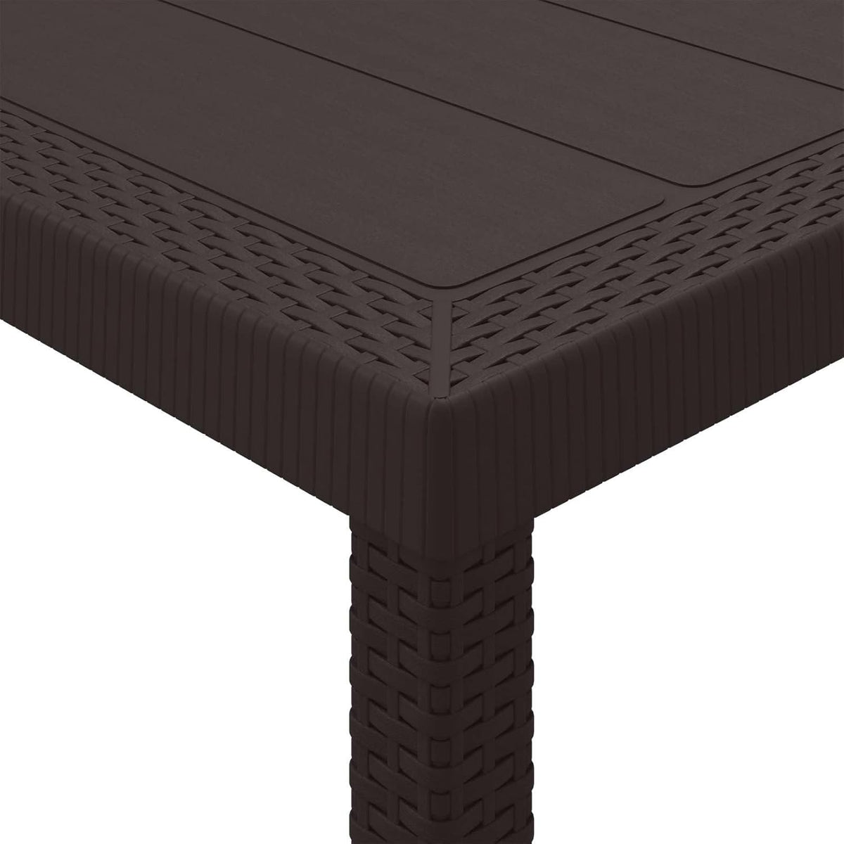 Tuinstafel – Eettafel – Buitenmeubel – Tuinmeubel – Terrastafel – Rechthoekig Design – Weerbestendig Poly Rattan – Stevig Stalen Frame – 400 x 100 cm