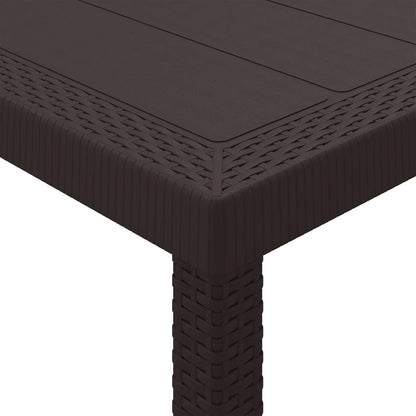 Tuinstafel – Eettafel – Buitenmeubel – Tuinmeubel – Terrastafel – Rechthoekig Design – Weerbestendig Poly Rattan – Stevig Stalen Frame – 400 x 100 cm