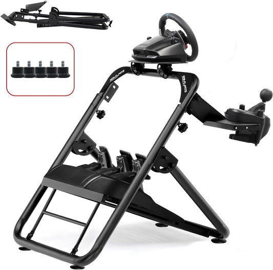 GTPLAYER Stuurstandaard, Sim Racing stuurwielstandaard voor G920 G29 G25 G27 G923 T300RS met ondersteuning voor versnellingspook, in hoogte en hoek verstelbaar - QUORE