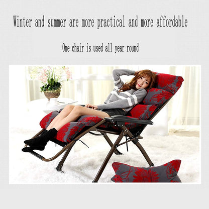 Folding Recliner Folding Chair, Soft Cushion Beach Chair, Sunbed, for Garden and Outdoor Camping Rocking Chair (Color : style2) - QUORE