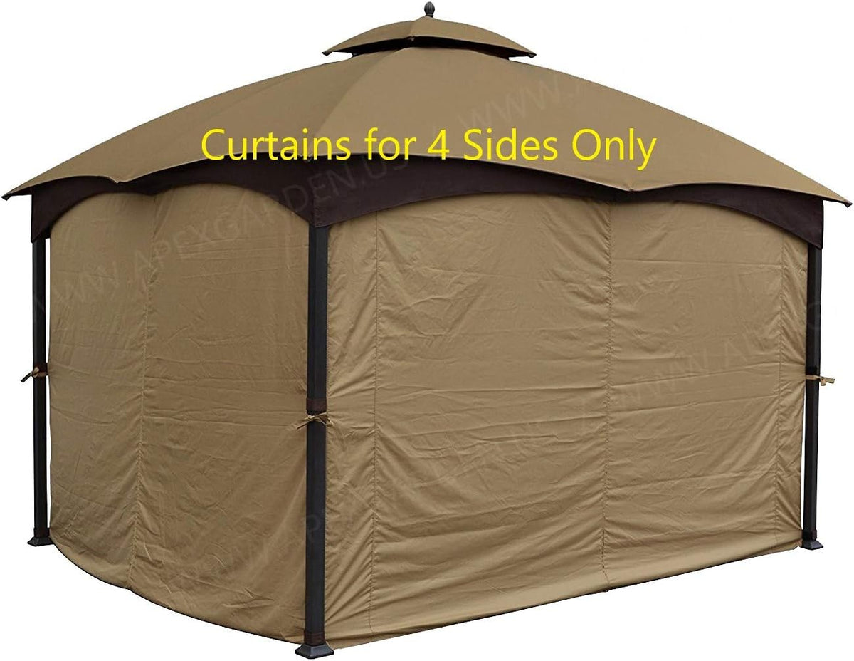 APEX GARDEN Universele privacygordijnset voor paviljoen van 35 x 30 cm (beige)