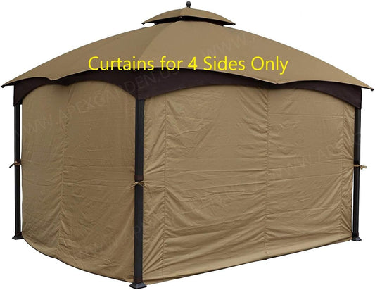 APEX GARDEN Universele privacygordijnset voor paviljoen van 35 x 30 cm (beige)