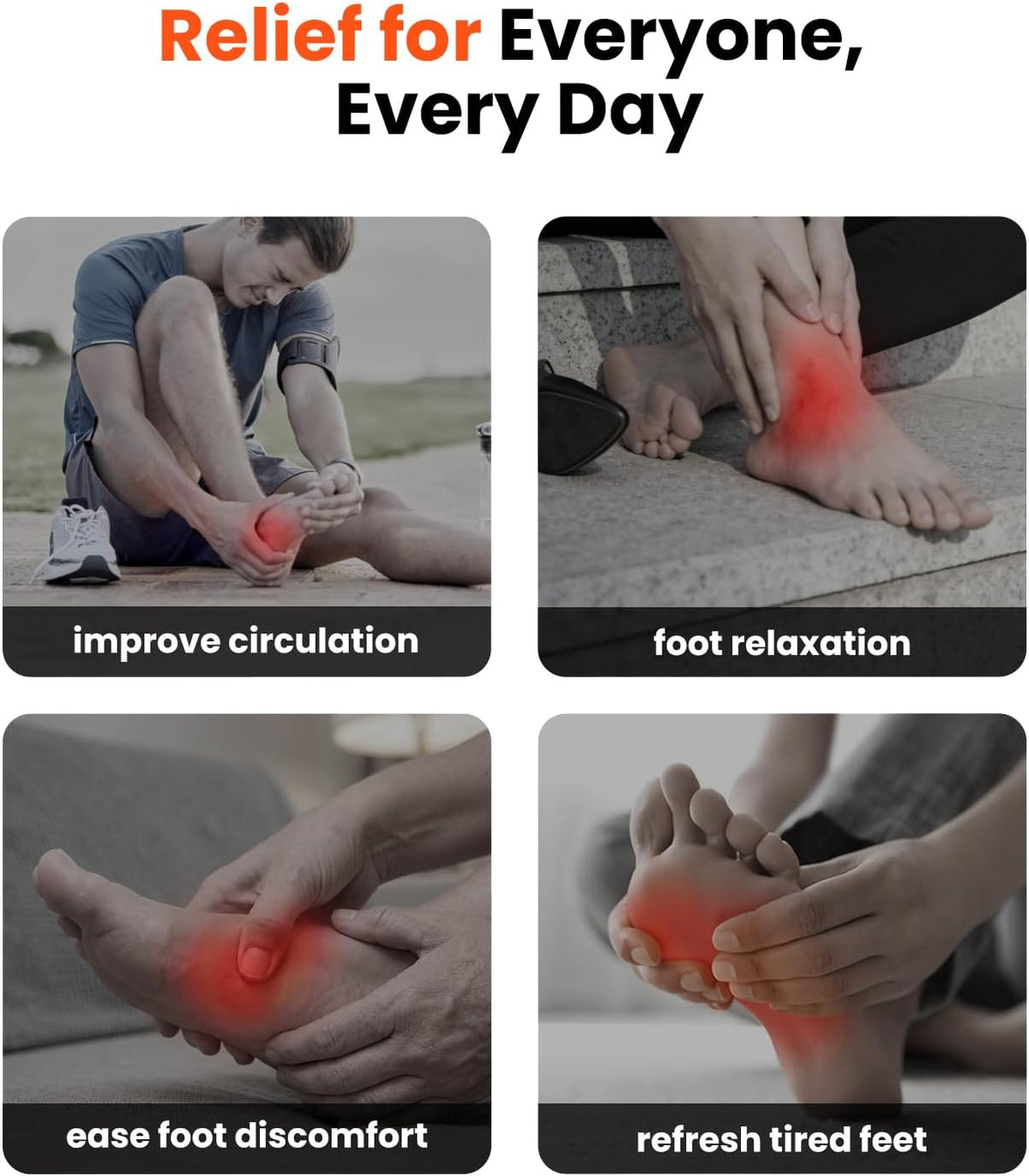 Voetmassageapparaat Met Warmte – Voetmassager – Shiatsu Voetmassage – Elektrisch Voetmassageapparaat – Massageapparaat Voor Voeten – Geschikt Voor EU-Maat 45 – 2 Warmtestanden