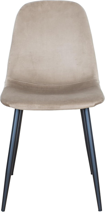 GARDENIA Becky Stoelen, Staal, Beige, 4, Eenheid