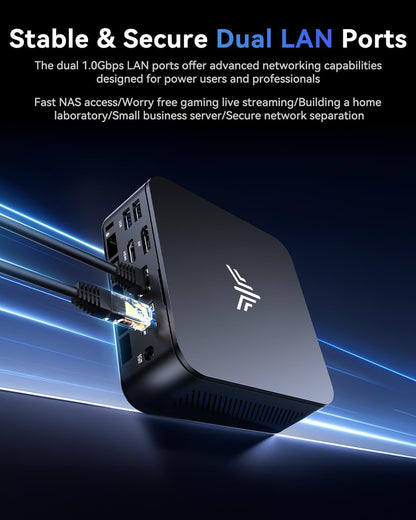 Mini PC – Mini Computer – Compact PC – Kleine Desktop – Krachtige PC – Ryzen 5 3500U 3,7 GHz Turbo – 16 GB RAM 512 GB SSD – Dual LAN – Triple 4K Display – Windows 11 Pro