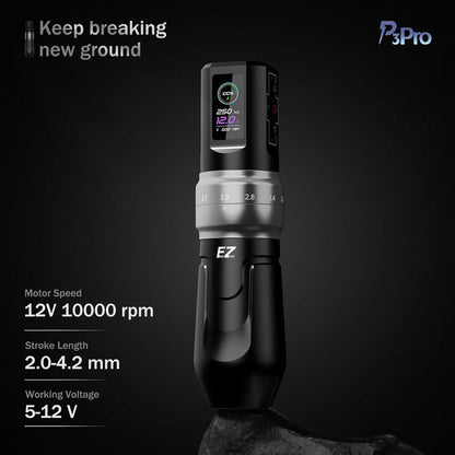 Draadloze Tatoeagemachine – Tattoo Pen – Tattoo Machine – Permanent Make-up Apparatuur – SMP Machine – 6 Verstelbare Slaglengtes – OLED Digitaal Display – 1600mAh Batterij – Glanzend Gouden