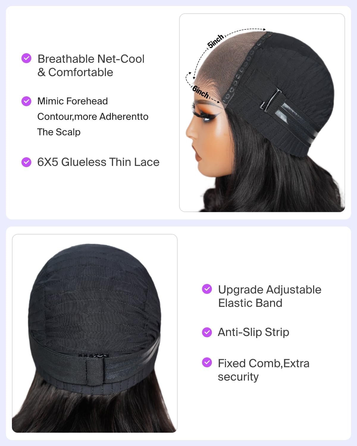 MEGALOOK 5×6 Pre Cut Lace Frontal Wig Ready to Go Glueless Wigs Human Hair for Black Women 12A Salon-Quality Loose Body Wave Human Hair Closure Wig 220% Density Pre Plucked Bleached Tiny Knots 18 Inch