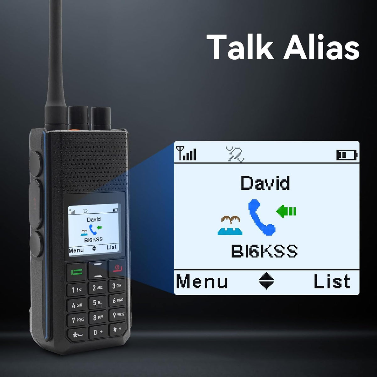Retevis Ailunce H1 DMR Ham Radio, APRS/GPS Radiocommunicatie, Realtime Locatie Tracking, Talk Alias, Type-C Oplaadbaar, Dual Band Walkie Talkie voor Ham Event (1 Stuk)