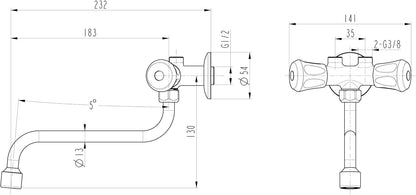 Thermoflow ELEX35ARM 1320ELEX35ARM kleine doorstroomboiler, 35 W, 230 V, wit