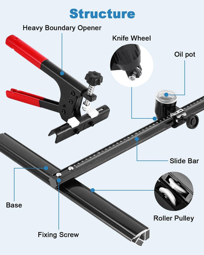MXBAOHENG Handmatige Tegelsnijder 600mm Groot Formaat Tegel Cutter Tool Kit Tegel Cutters voor Keramische Tegels met 1 Krachtige Tang en 5Pcs Snijbladen