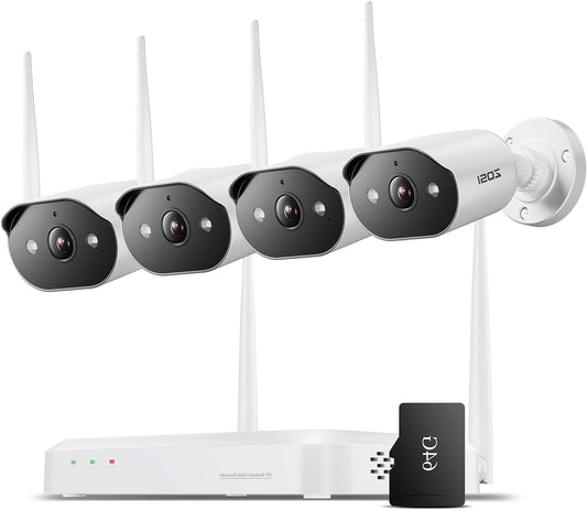 Bewakingscameraset – Beveiligingscamera – IP Camera – Wifi Camera – Dome Camera – 2K 3MP Resolutie – WiFi 6 Verbinding – 2-Weg Audio – Personen- & Voertuigherkenning – Nachtzicht Kleur