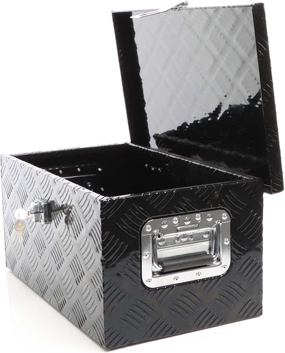 XPOtool aluminium gereedschapskist 50,8x30,5x24 cm zwart transportbox afsluitbaar toolbox