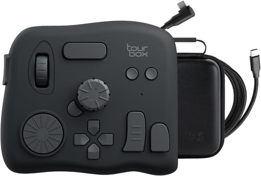 TourBox NEO, Video Photo Editing Controller, Aanpasbaar sneltoetsenbord, EYE-FREE Ergonomische Apparatuur Console voor Photoshop Lightroom Premiere Illustrator, Windows Mac PC Tekening Graphics Tablet