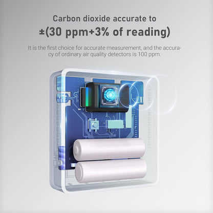 Inkbird Bluetooth CO2 Meter, IAM-T1 Luchtkwaliteitsmeter Thermometer Hygrometer Luchtdruk met Elektronisch Inktscherm, App Monitor, 18 Maanden Batterijduur, voor Thuis, Op Kantoor