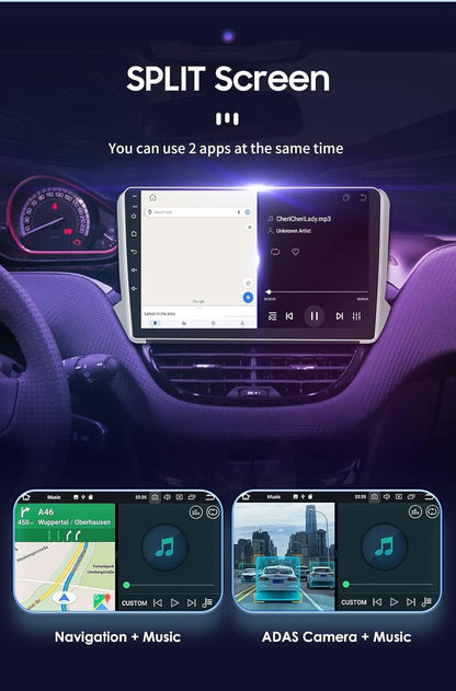 10 Inch Android 13 Autoradio – Multimedia Systeem – Touchscreen Stereo – Navigatie Radio – Draadloze CarPlay Android Auto – 8-Core Processor – 4G+32G Geheugen
