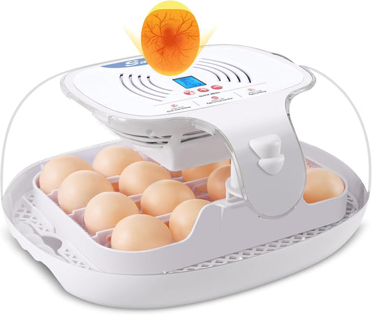 Automatische Couveuse 16 Eieren Blauw – Incubator – Broedmachine – Eierincubator – Broedkast – Automatische Eierdraaiing – Externe Watervulling
