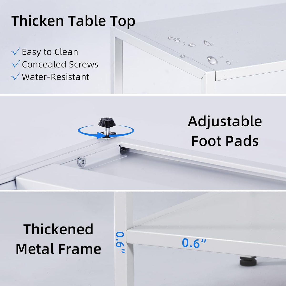 HDANI Metalen consoletafel van 120 cm met 3 niveaus, smalle ingangstafel, moderne sofatafels voor entree, woonkamer, slaapkamer, zwart
