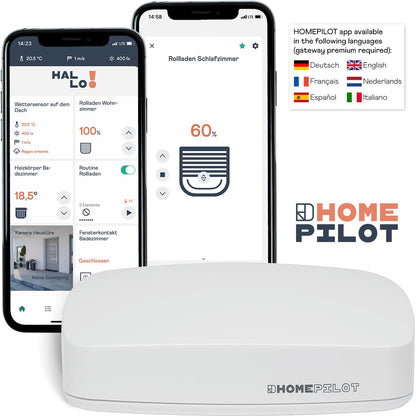 HOMEPILOT Gateway Premium - Smart Home Center voor het aansturen van alle slimme apparaten HOMEPILOT producten via gratis app, wit