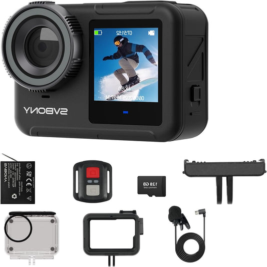 Actioncamera 4K – Actiecamera – Sportcamera – Outdoor Camera – Waterdichte Camera – Dual IPS Schermen – 30M Waterdicht Met Afstandsbediening