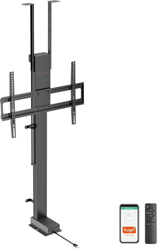 Gemotoriseerde Tv-Lift – Tv-Houder – Tv-Steun – Tv-Beugel – Tv-Liftstandaard – Voor Vloer, Plafond En Meubelmontage – 43 Tot 88 Inch, Tot 60 Kg
