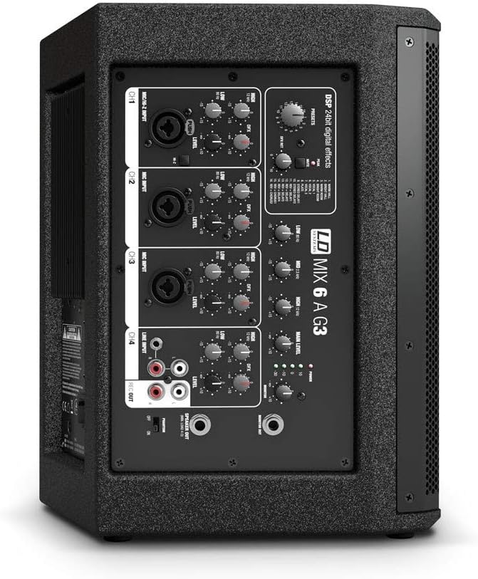 2-Weg Actieve Luidspreker – Actieve Speaker – Monitor Speaker – Luidsprekerbox – PA-Luidspreker – Geïntegreerde 4-Kanaals Mixer – 6,5 Inch Woofer En 1 Inch Tweeter
