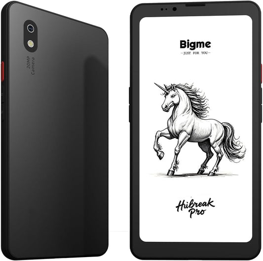 Bigme HiBreak Pro 6.1 "Epaper Mobiele Telefoon 8+256 GB Android 14 OS Smartphone, 5G Dual SIM, GPS, Zwart